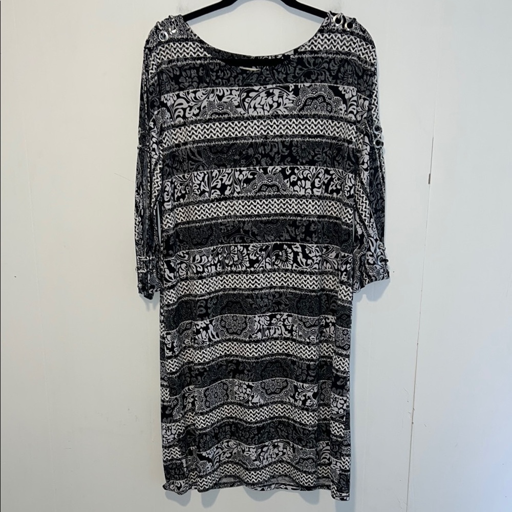 Cest 1946 Women’s Black & White Knee Length Dress A110*